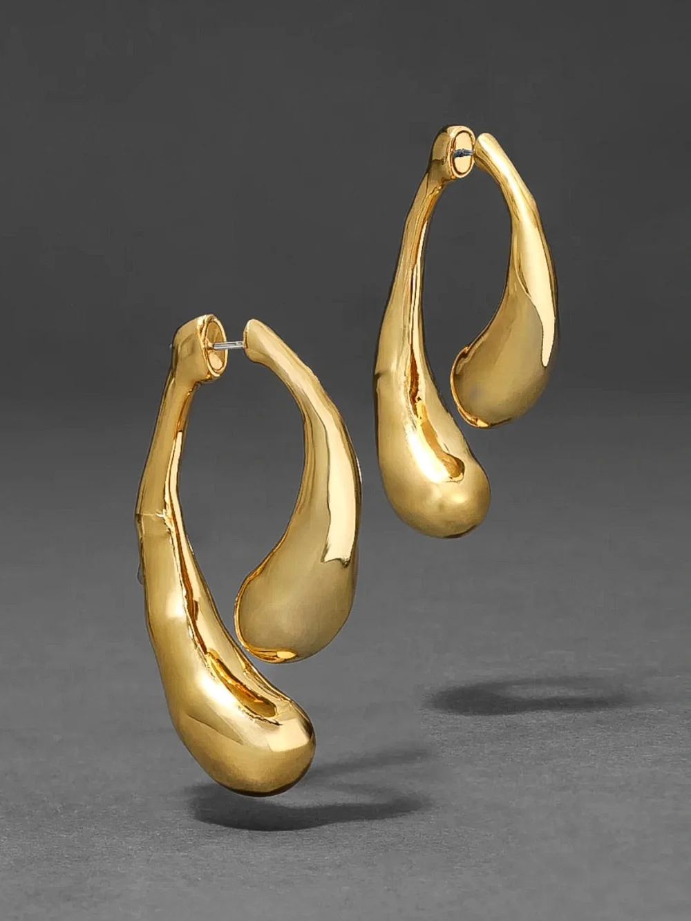Alexis Bittar Molten Gold Scoop Front Back Earring_3